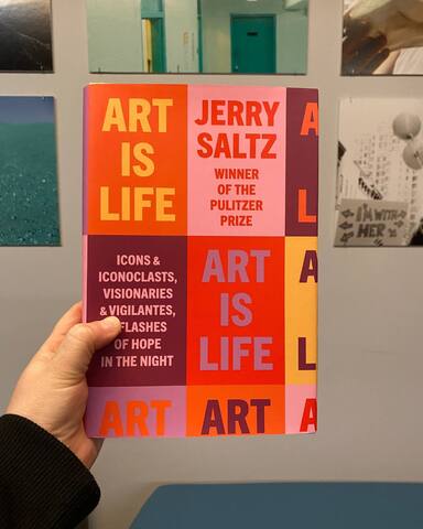 Jerry Saltz Art Is Life book at Live Talks LA 2023 - Tobi Beck