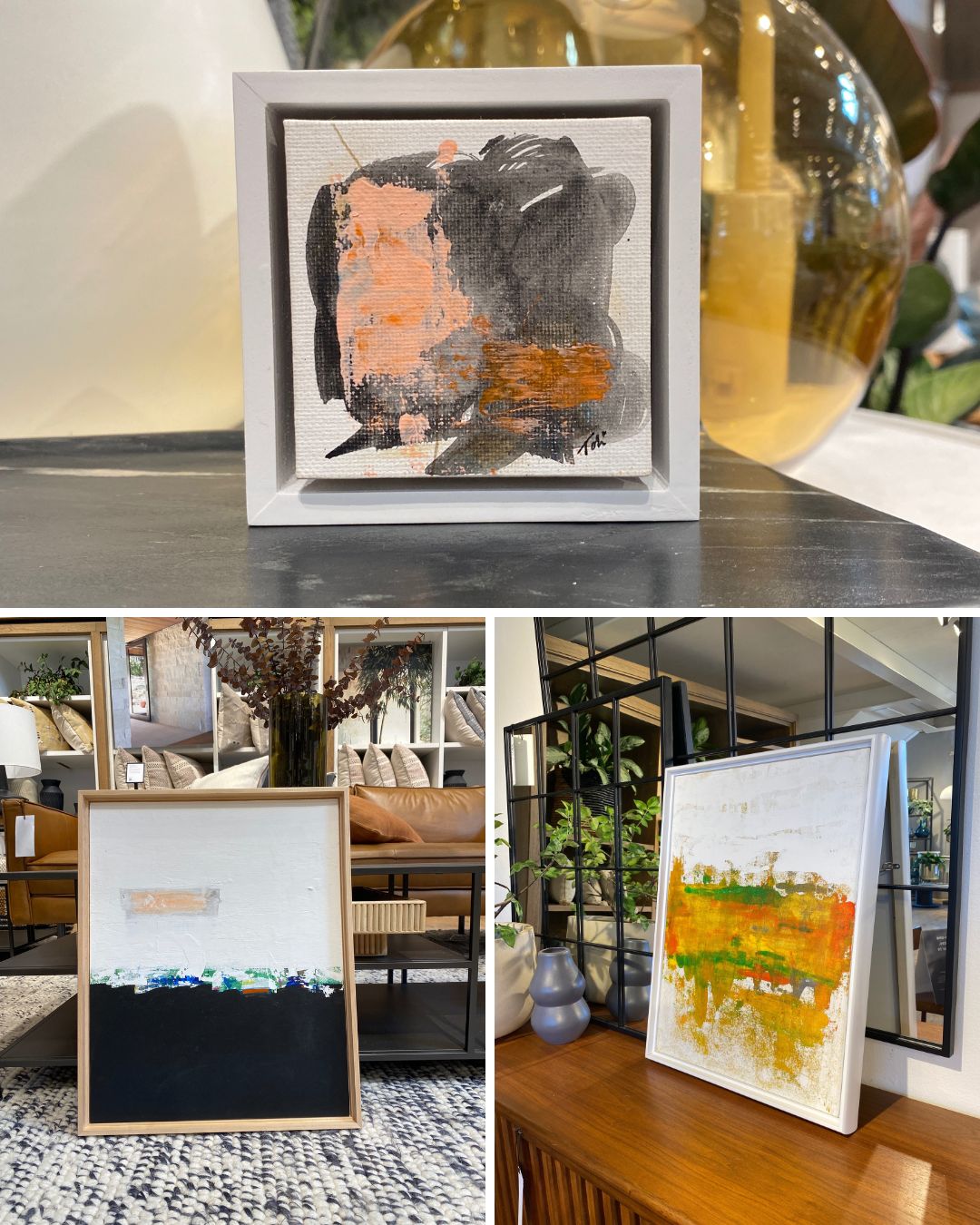 Tobi Beck abstract art featured in West Elm LA and Shoutout Socal VoyagerLA magazine